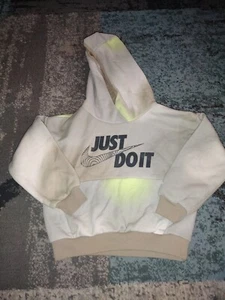 Nike Dri-Fit Girls Size 5 (4-5 year-old) Tie-dye Tan/Lime Hoodie VGC- - Picture 1 of 5