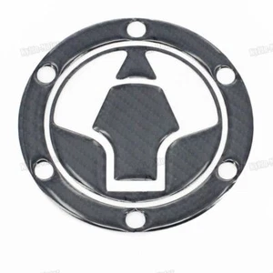 Carbon Fiber Gas Cap Cover Sticker Decal For Kawasaki Ninja 250R 300 EX250 EX300 - Picture 1 of 1