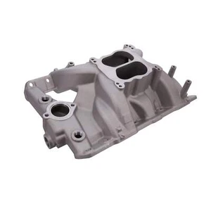 Dual Plane Aluminum Intake Manifold Satin for Pontiac V8 - Picture 1 of 3