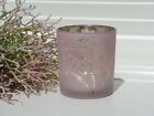 Teelichthalter Deko Blumen Hortensie in 2 Gren Glas Windlicht Rosa H.13 +8 cm