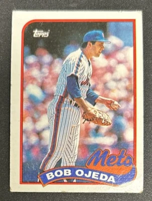 1989 Topps Bob Ojeda Baseball Card #333 Mets Pitcher Poor O/C - Image 1 of 2