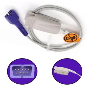 Fit for NELLCOR Adult Finger Clip SpO2 Sensor Probe 9Pin N550 N560 N751 N5500 1M - Picture 1 of 20