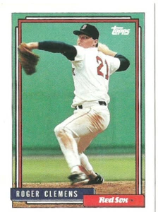 ROGER CLEMENS BOSTON RED SOX #150 - TOPPS CASI NUEVO- COMO NUEVO 1992 - Imagen 1 de 2