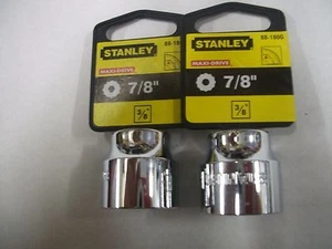 NUEVO STANLEY 3/8 in Drive 7/8 PULGADAS UNIDAD MÁXIMA 12 TOMAS DOS TOMAS - Imagen 1 de 4
