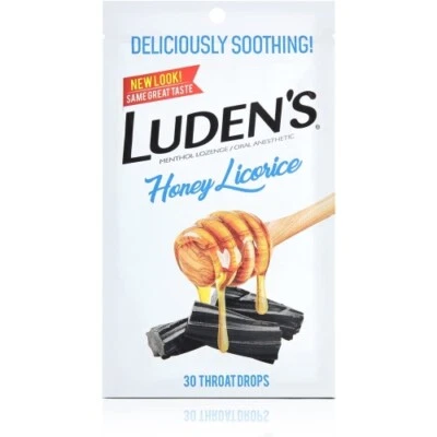 3 Bags Of  Luden's Honey Licorice Throat Drops 30 Count Each - Image 1 of 4
