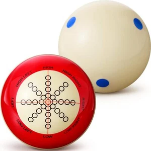 2 Pcs Cue Ball with Dots, 2-1/4", Billiard Training Balls - Picture 1 of 7