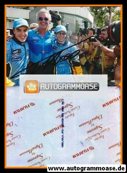 Autogramm Formel 1 | Fernando ALONSO | 2003 Foto (GP Malaysia Briatore + Trulli) - Bild 1 von 1