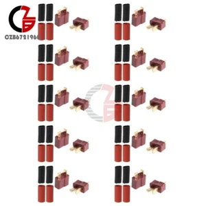 10 Pairs Ultra T-Plug Connectors Deans Style +20*Shrink Tubing f RC LiPo Battery - Picture 1 of 12