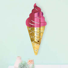 4Artworks - 3D Acrylic Ice Cream Nursery Wall Art Mirror, Ice Cream Shop Art