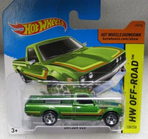 1/64 HOT WHEELS HW OFF ROAD DATSUN 620 UTE PICK UP GREEN SHORT CARD OLD STOCK - Bild 1 von 3
