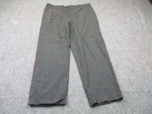 Nordstrom JB Britches Pants Mens 36 Gray Dress 100% Wool Flat Front Cuffed 36x28 - Picture 1 of 9
