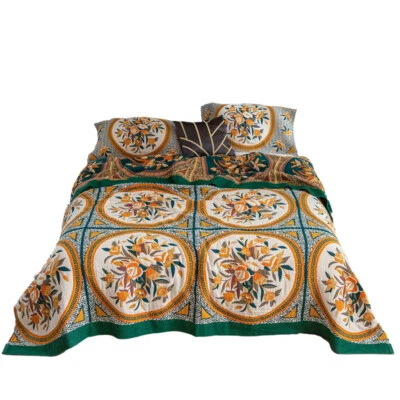 Pure Cotton Blanket 5 Layers Gauze Blanket Summer Quilt Bed Spreeds Bed Cover - Image 1 of 4