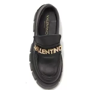 Mocassino Valentino Elettra pelle suola a strappo classico nero oro ferramenta scarpe taglia 7 - Foto 1 di 11