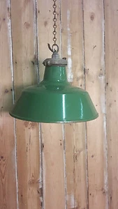 Lights Shades Enamel Industrial Vintage Light Retro Green (FREE UK POSTAGE) - Picture 1 of 3