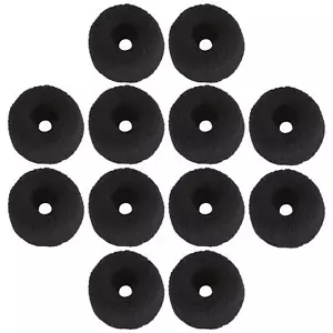 Angla 12 Pack Black Terry Cloth Hair Scrunchies Ties for Women - Picture 1 of 9