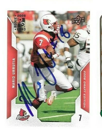 2008 Upper Deck MARIO URRUTIA Signed Card BENGALS JETS autograph LOUISVILLE RC - Image 1 of 1