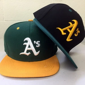 Oakland A's Snap Back Cap Athletics Hat Embroidered Adjustable Flat Bill Men - Picture 1 of 7