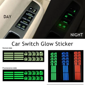 Car Stickers Car Door Window Switch Luminous Sticker Night Safety Accessories ↻ - Picture 1 of 14