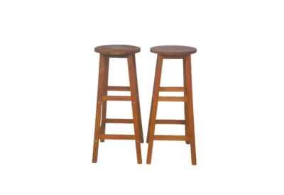 2er Set  - Hochstuhl / Barhocker  34x34x76 cm,  Akazie - Bild 1 von 2