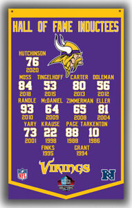 Minnesota Vikings Hall Of Fame Inductees Flag 90x150cm 3x5ft best banner