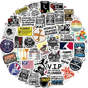 100Pcs Funny Plumbing Stickers for Hard Hat - Plumber Gifts Men Plumber... - Picture 1 of 9