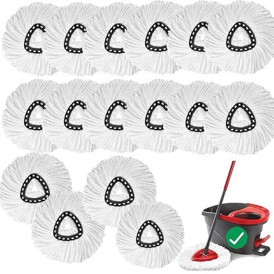 Cabezal de fregona de microfibra de repuesto para fregona giratoria de cedro O fácil limpieza recarga de escurrimiento EE. UU. Foto 1 de 4
