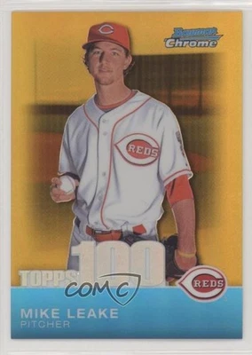 2010 Bowman Chrome Topps 100 Prospects Gold Refractor /50 Mike Leake Rookie RC - Image 1 of 2