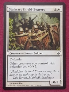 Magic The Gathering RISE OF THE ELDRAZI STALWART SHIELD-BEARERS white card MTG - Picture 1 of 2