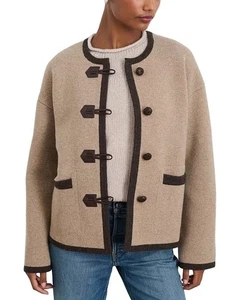 New! Alex Mill OATMEAL Aubrey Toggle Sweater Jacket Women's Merino Wool - Size S - Picture 1 of 6