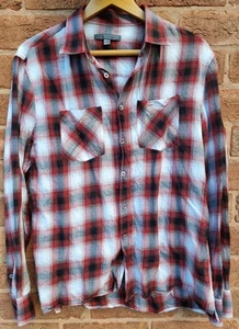 John Varvatos Karohemd kariert Langarm rot weiß SMALL / MEDIUM 40" - Bild 1 von 8