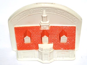 Moneda de plástico vintage Howard Johnson's Restaurant banco ahorro naranja años 50 HoJo - Imagen 1 de 5