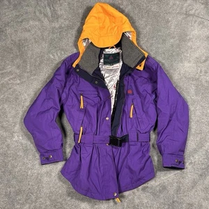 SOS Sportswear of Sweden Thinsulate Vintage Belted Ski Coat, Purple, Women’s 10 - Picture 1 of 22