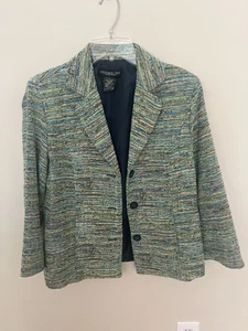 Blazer de tweed multicolor Monterey Bay para mujer talla 8 - Imagen 1 de 5