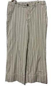 Pantalón convertible de pierna ancha a rayas Cabi para mujer talla 16 - Imagen 1 de 12