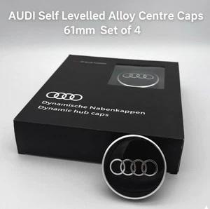 AUDI A5 Dynamic Centre Wheel Caps 61mm Set of 4 - Picture 1 of 1