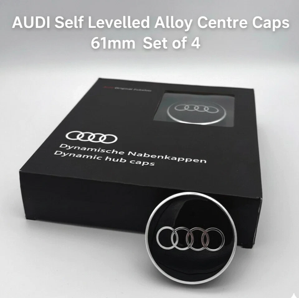 AUDI A6 Dynamic Centre Wheel Caps 61mm Set of 4 - Image 1 of 1
