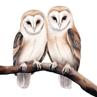 Aquarell Eule Bügelbild DTF Druck mystisches Tiermotiv für T Shirt Hoodie Tasche - Bild 1 von 4