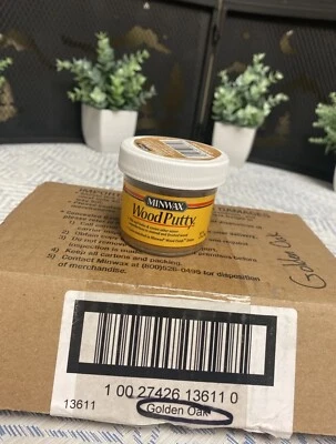 NUEVO PAQUETE DE 6 Minwax 3,75 OZ Masilla de madera de roble dorado 910 13611 frascos relleno de endurecimiento Foto 1 de 3