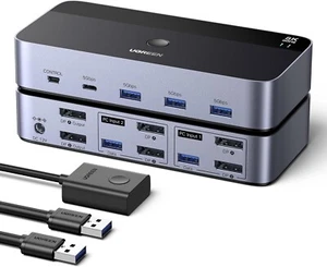 DisplayPort KVM Switch 2 Eingänge 2 Ausgänge 8K 60Hz 4K 240Hz Dual Screen - Bild 1 von 8