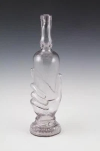 Botella de jabón de baño antigua victoriana francesa de 1920 con figura en forma de mano Legras - Imagen 1 de 14