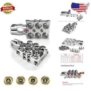 Heavy-Duty 20-Stud AGM Battery Terminal Distribution Block for Various Vehicles - Picture 1 of 9