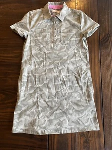 Vineyard Vines Girls Large Margo Green Camo Utility Dress Short Sleeve - Picture 1 of 5