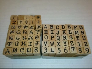 STAMPCRAFT UPPER CASE TYPEWRITER AND UPPER CASE SWIRL ALPHABET SETS, LOT OF 2 - Picture 1 of 6