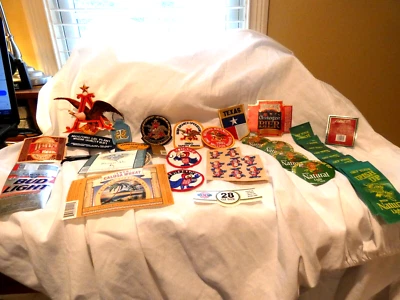 Rare Vintage Anheuser Busch Budman, Natty Light , Labels, Logo Stickers Patches - Image 1 of 4
