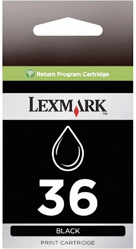 Genuine Black Lexmark 36 Ink Cartridge Box X Series X5650 X6650 Z Series Z2420 - Image 1 of 3