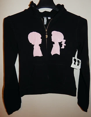 BOY MEETS GIRL SUDADERA CON CAPUCHA NEGRA CON CREMALLERA FRONTAL TALLA PEQUEÑA NUEVA AUTÉNTICA Foto 1 de 3