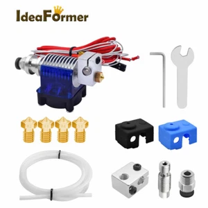 V6 Bowdenextruder J-Kopf Hot End + Düse + Lüfter + PTFE Rohr + Silikonabdeckung + Werkzeugsatz. - Bild 1 von 6
