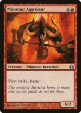 FOIL Minotaur Aggressor | MtG Magic Return to Ravnica | English | Near Mint