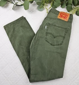 Levi's 511 Men's Green Straight Leg Men's Jeans Pants Size 32 x 32 - Picture 1 of 11