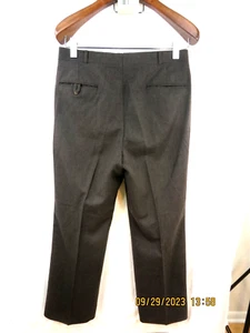 LAND' END SZ 33X28 Wool Men's Raw Umber Brown Trousers Pleat Front Pants Slacks - Picture 1 of 19